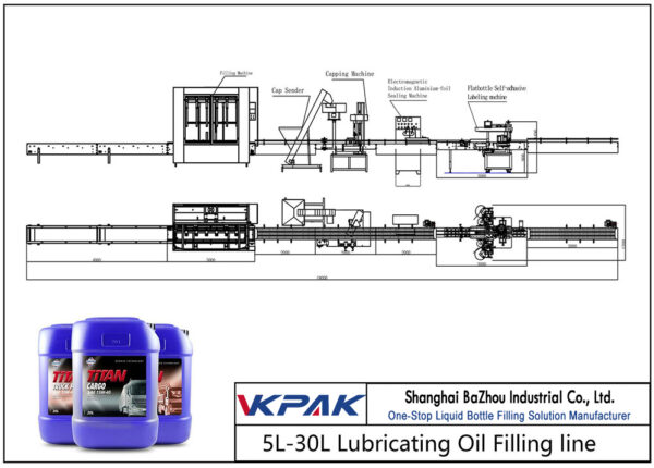 Automatic 5L-30L Lubricating Oil Filling Line