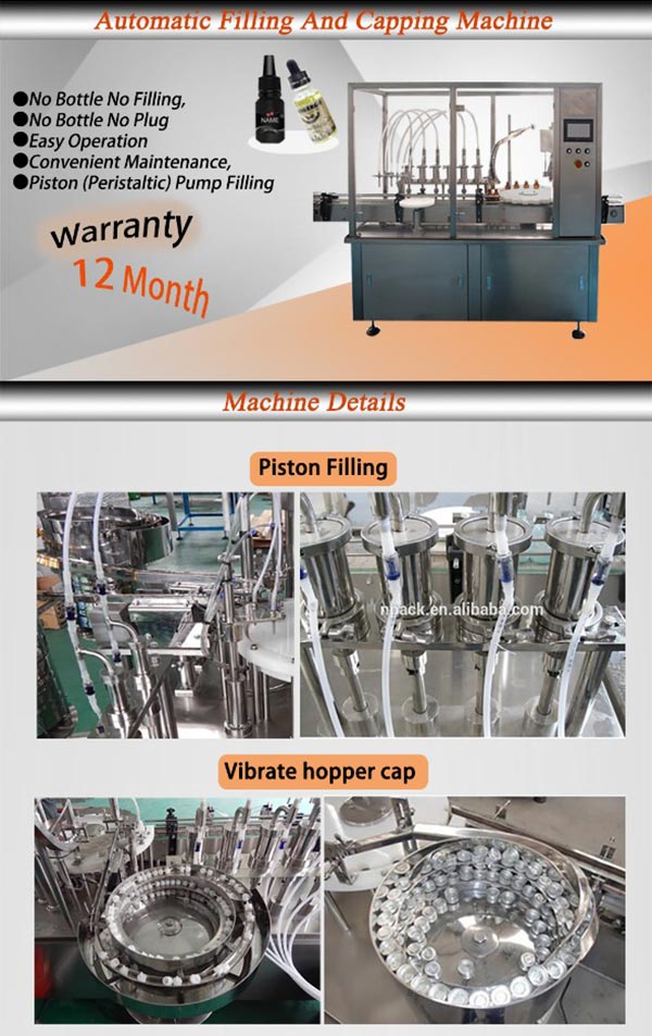 NP-MFC Automatic E-liquid Bottle Filling Machine Details